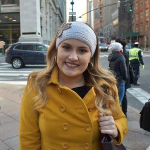 Forever 21 Mustard yellow Pea Coat vintage style cute